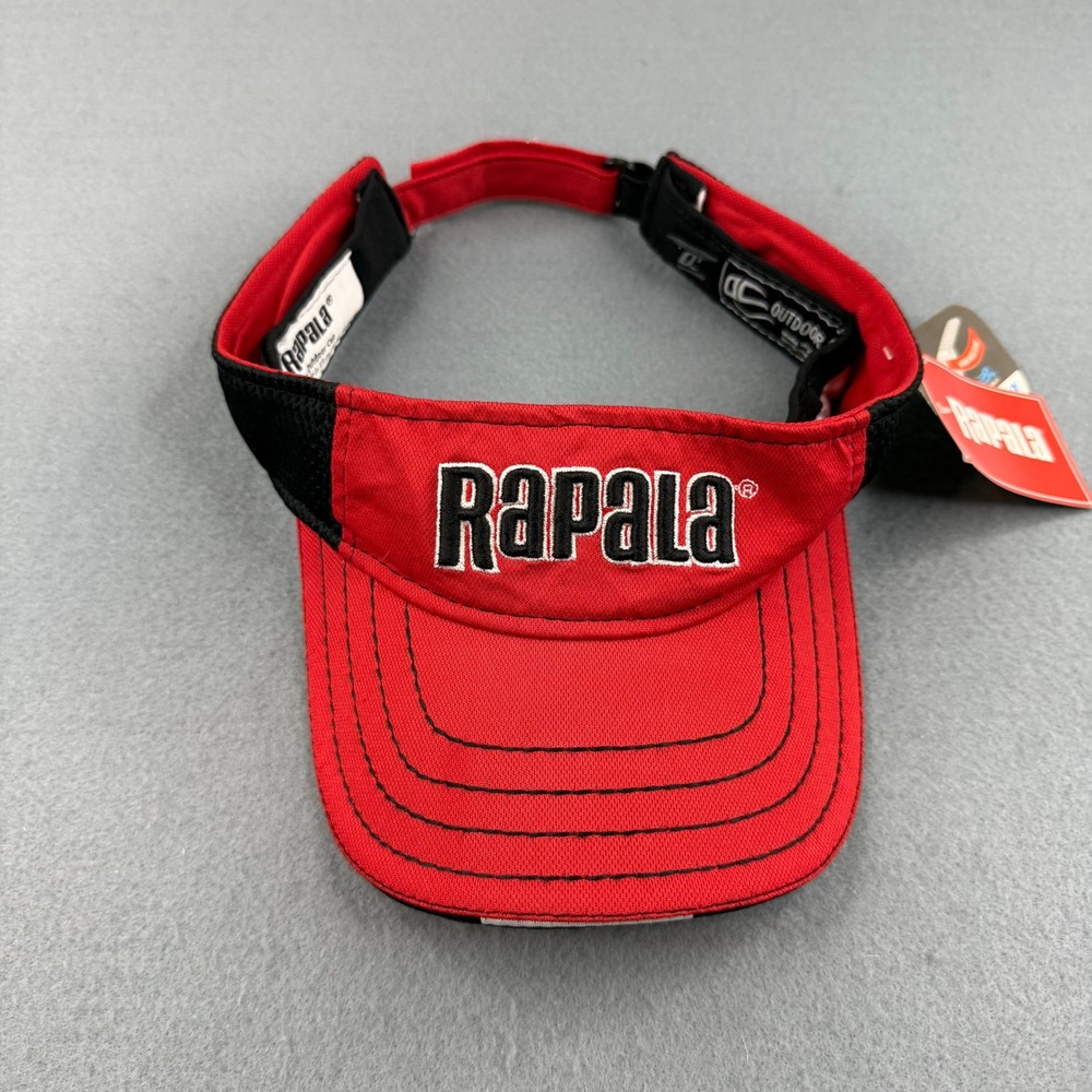 Rapala Fishing Visor Mens OSFM Red Black Q3 Performance Outdoor Cap NWT